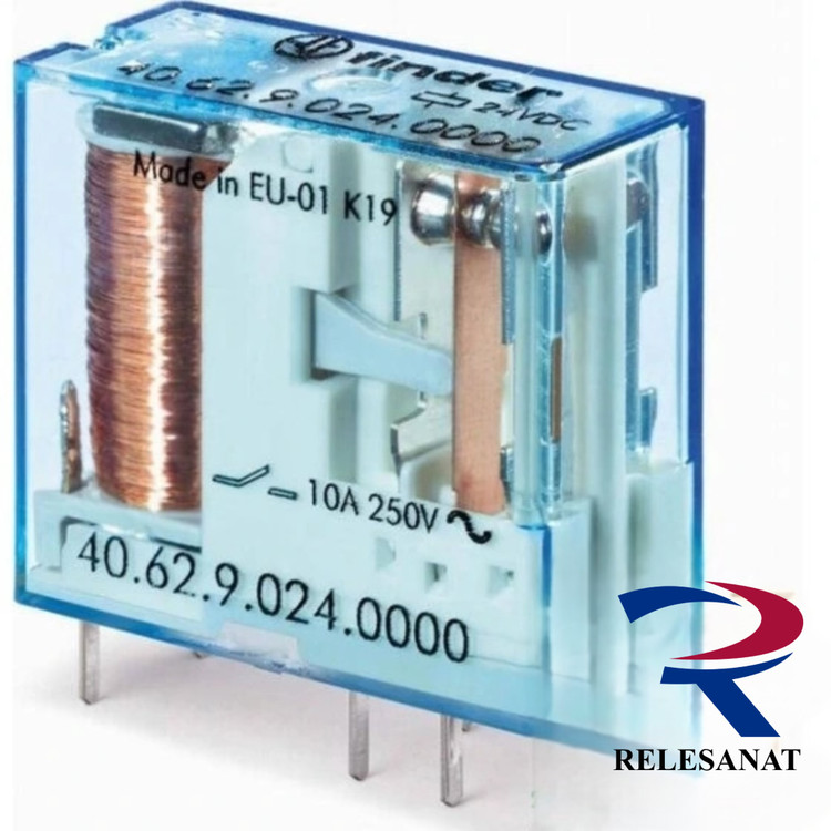 رله سوزنی روبردی فیندر ایتالیا - مدل 4062.9.024.0000 - 24V DC - 10A