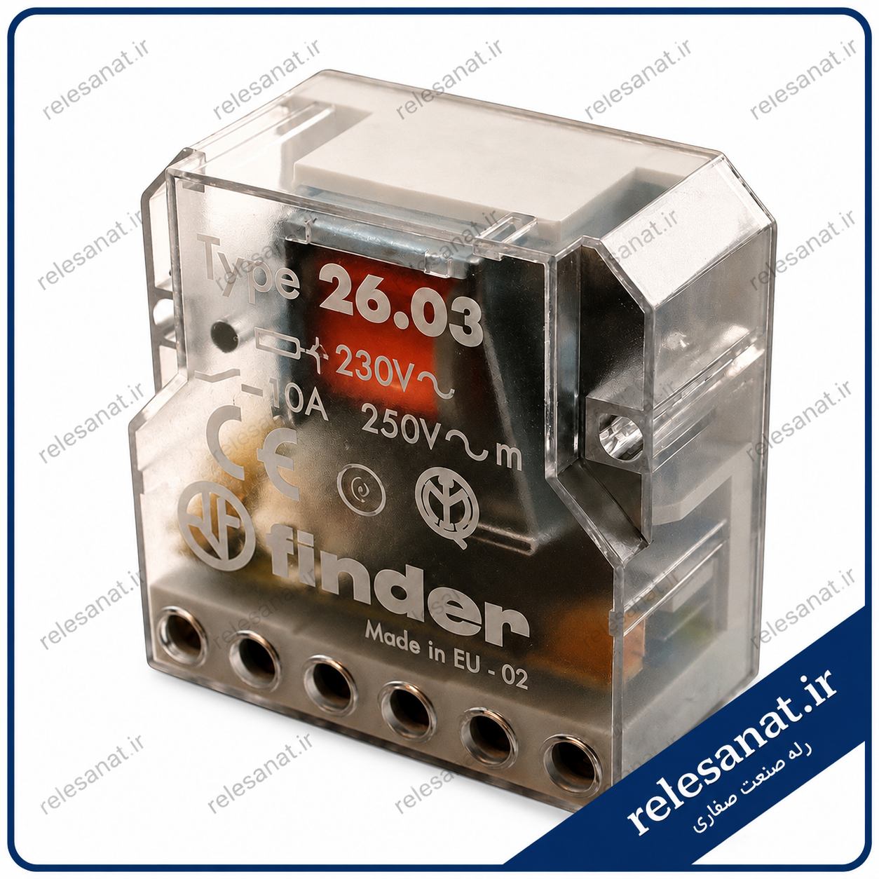 رله فیندر 26.03 بوبین 230 ولت AC | Finder 26.03 230VAC 10A