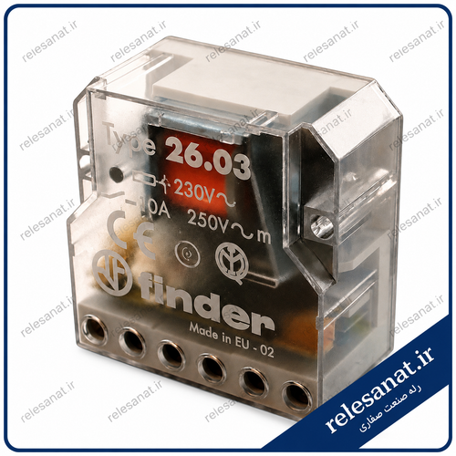 رله فیندر 26.03 بوبین 230 ولت AC | Finder 26.03 230VAC 10A